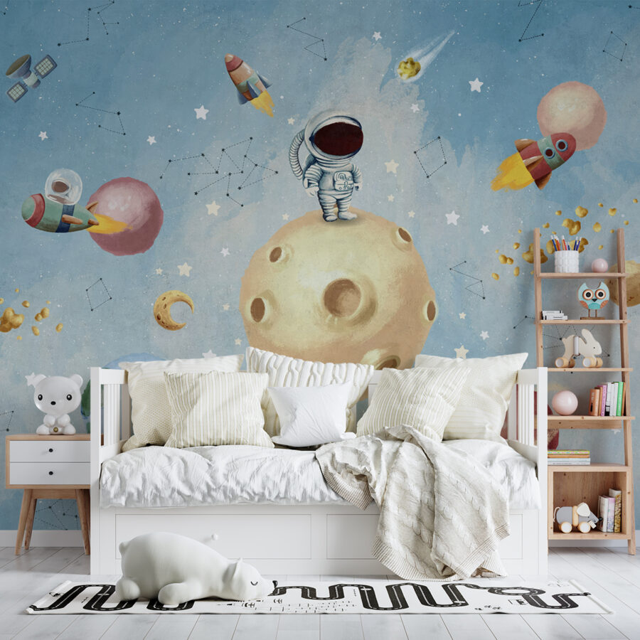 Zidni mural Astronaut u svemiru