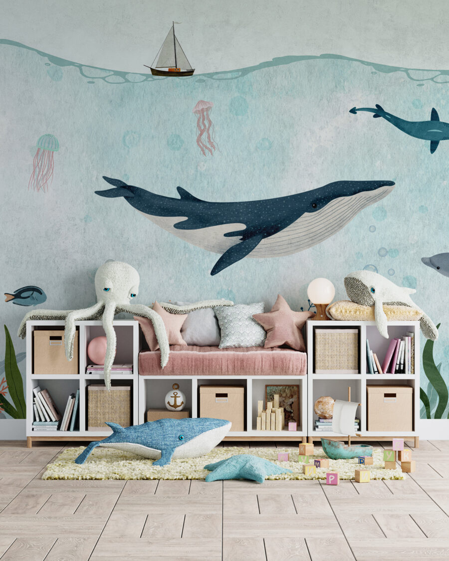 Zidni mural Kit u oceanu