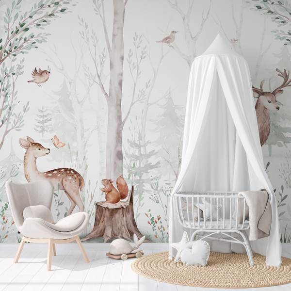 Zidni mural šumskog krajolika