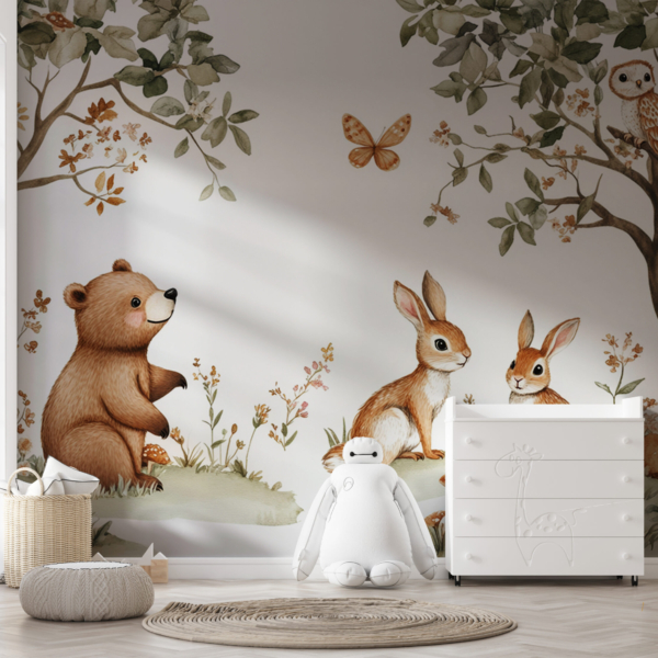 Zidni mural životinja na čistini