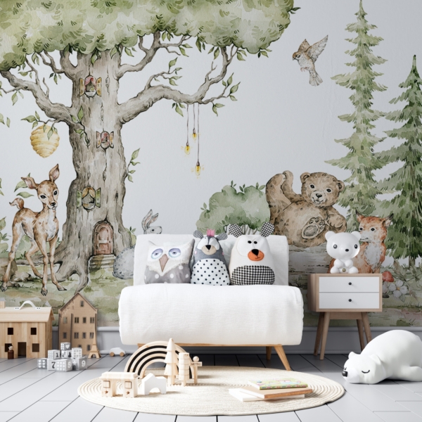 Zidni mural Razgovori o šumskim životinjama