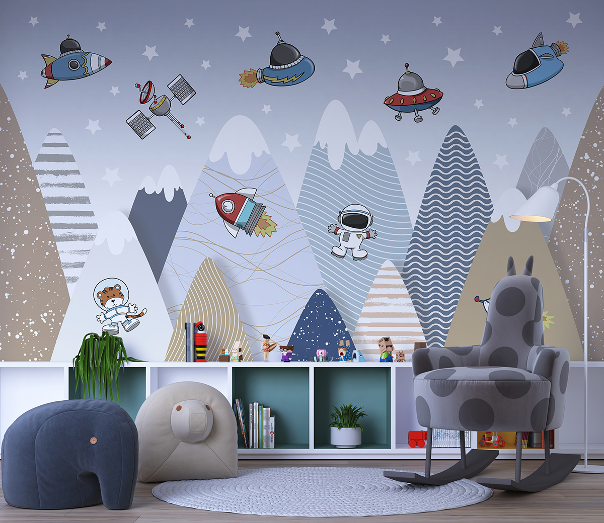 Zidni mural Space Adventure
