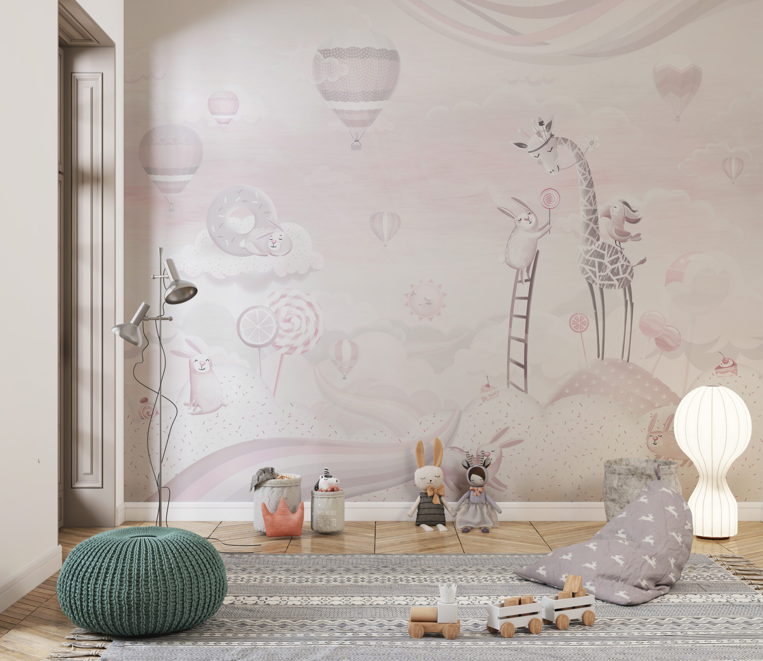 Zidni mural Žirafa u čarobnoj zemlji