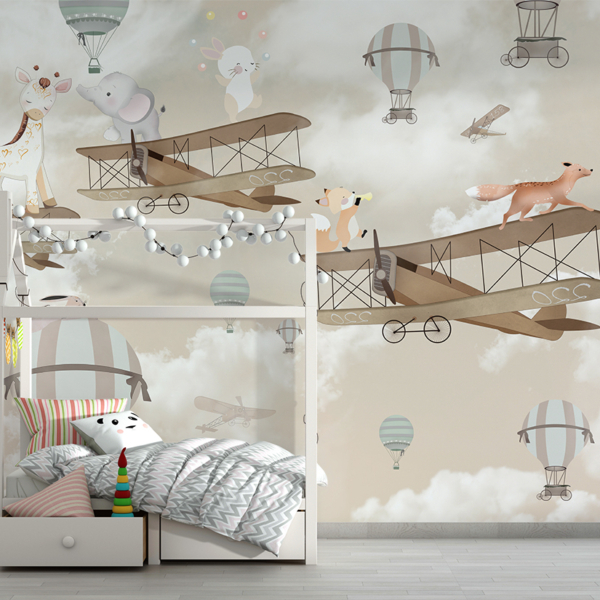 Zidni mural Zabava u oblacima