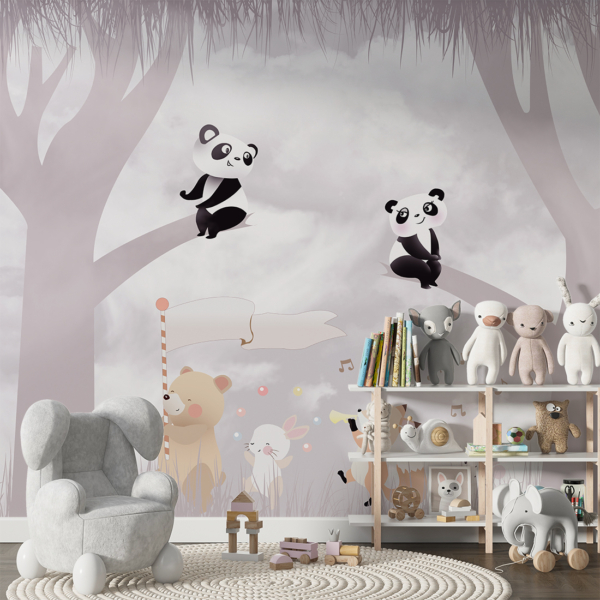 Zidni zidni zid Cuddly Pandas
