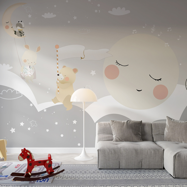 Zidni mural Slatke životinje na noćnom izletu