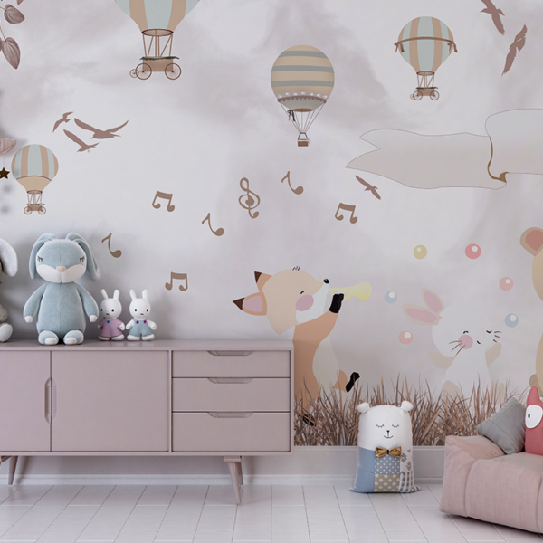 Zidni mural Glazbene životinje