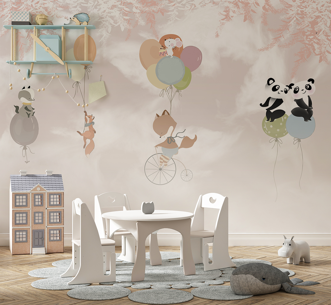 Zidni mural Slatke životinje