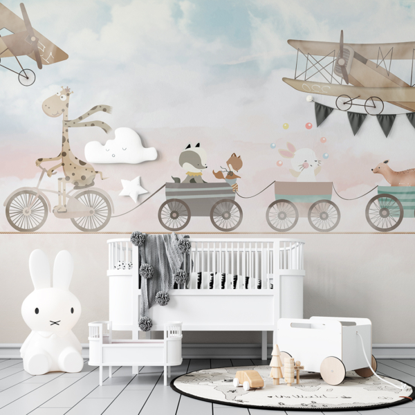 Zidni mural Životinje na užetu