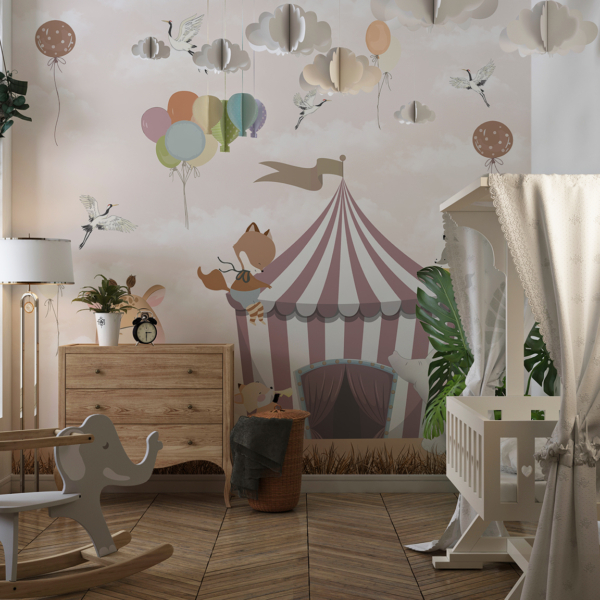 Cirkuski šator sa zidnim zidom Životinje