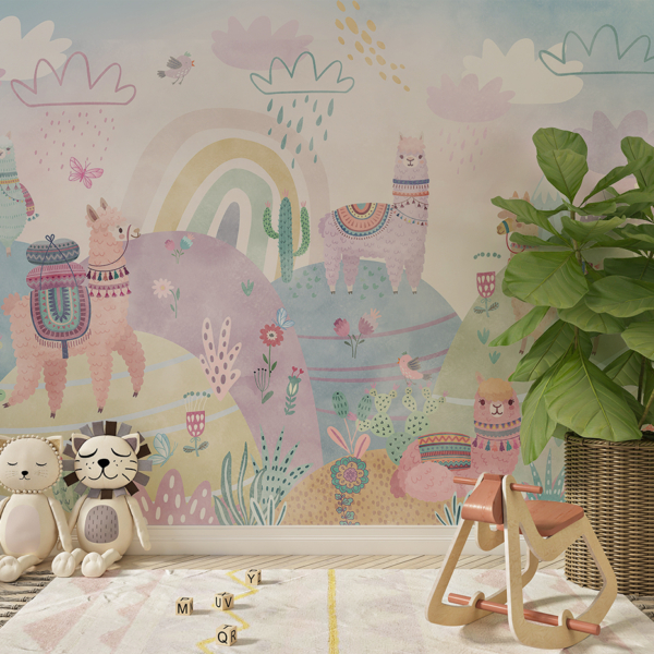 Foto tapete Šarene alpake