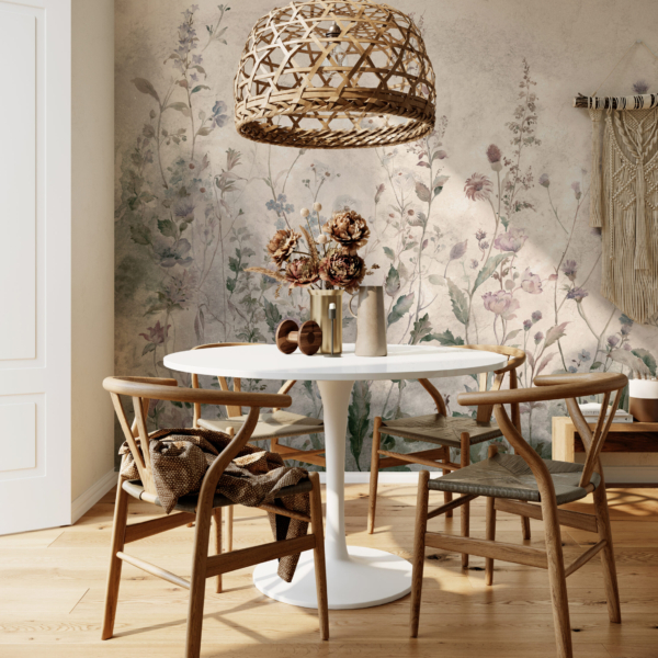 Prozračni cvjetovi u bež tonovima