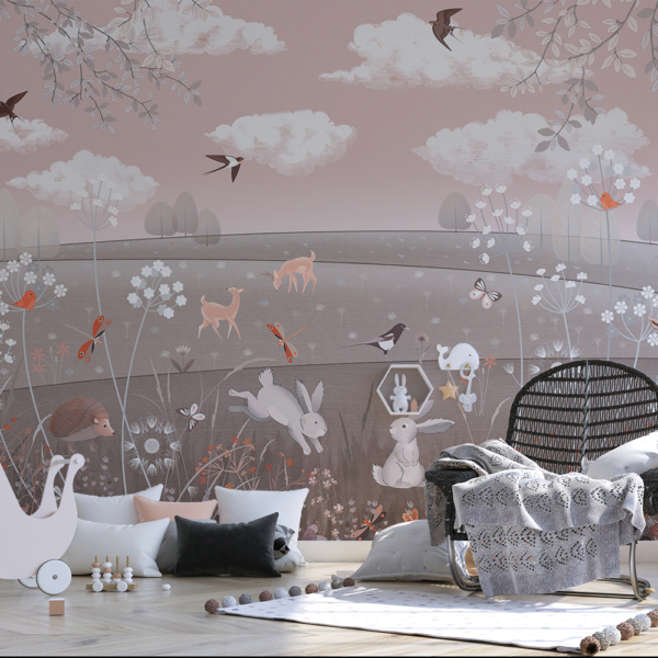 Zidni zidni zid Livada sa životinjama