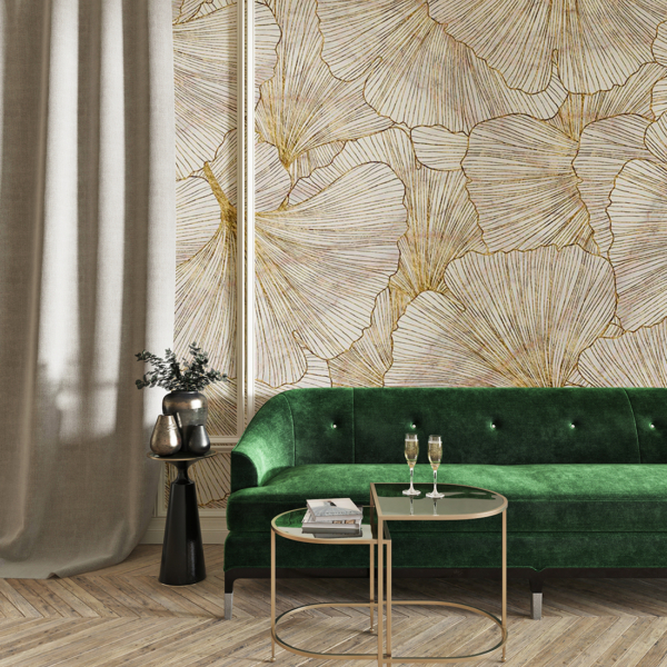 Zidni mural Zlatno lišće harmonije