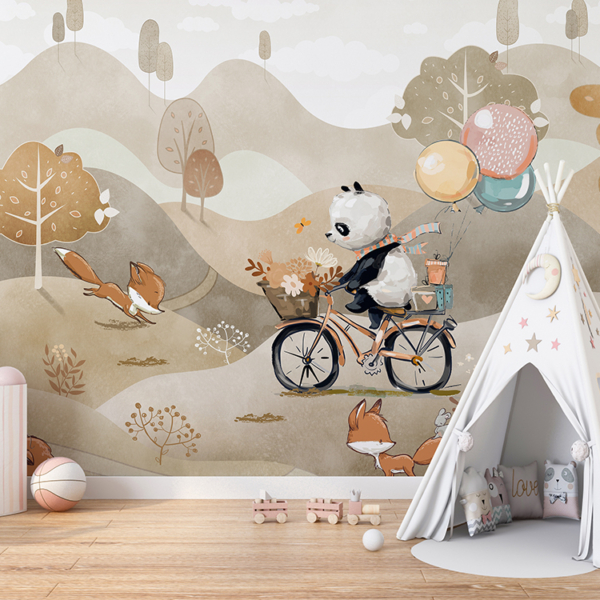 Zidni mural Sretna jesen Životinje