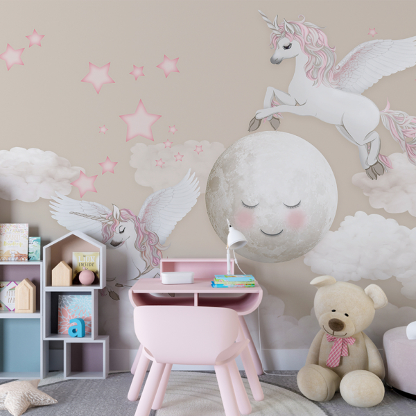 Zidni mural Bajkoviti jednorozi