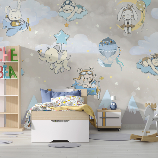 Zidni mural Let iznad planina