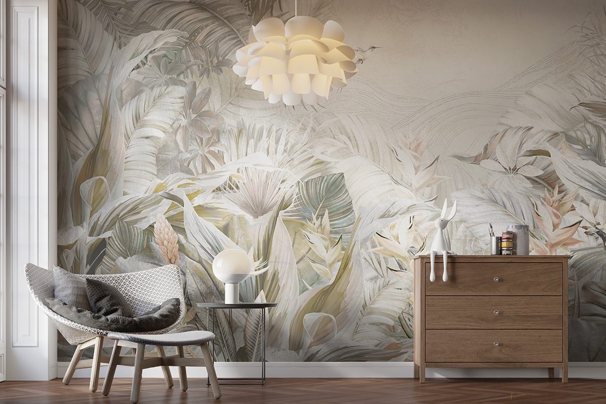 Zidni mural tropske šume