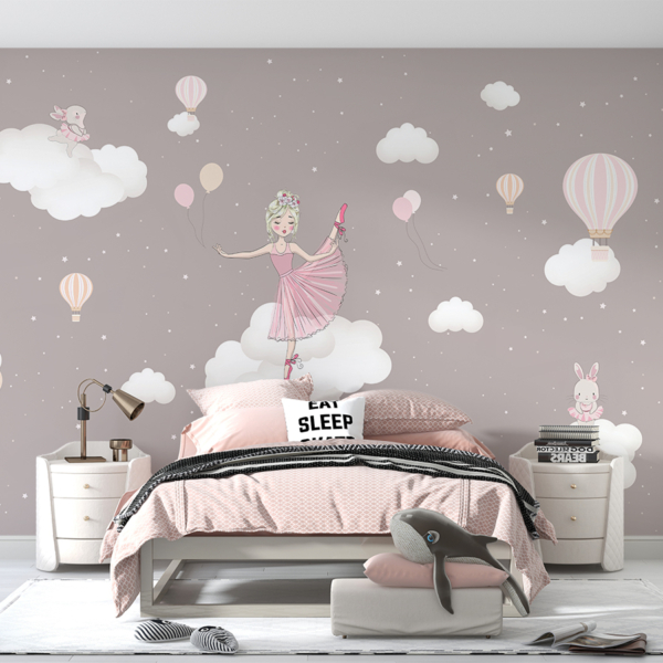 Zidni mural Princeza na oblaku