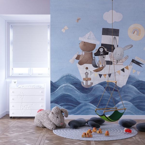 Zidni mural životinja na brodu