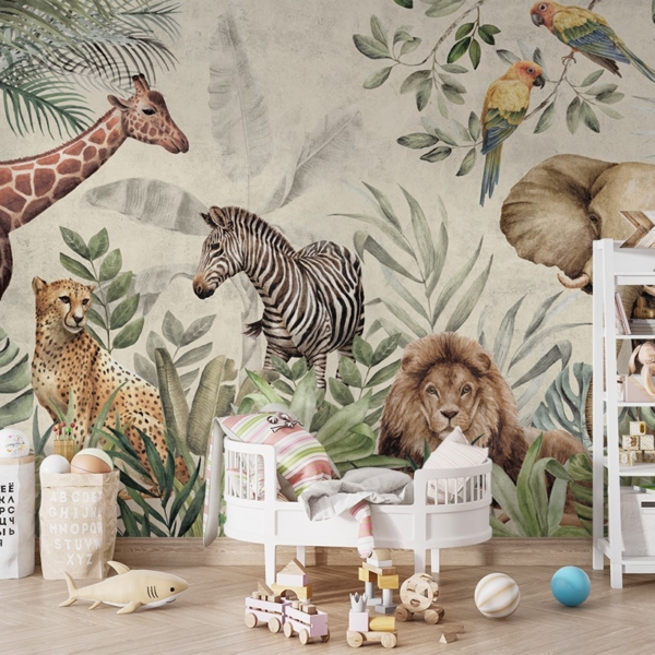 Zidni mural Egzotične životinje