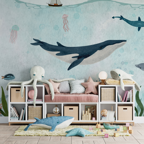 Zidni mural Kit u oceanu