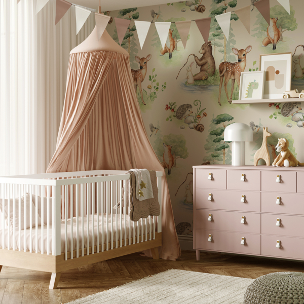 Zidni mural Šumski proplanak sa životinjama