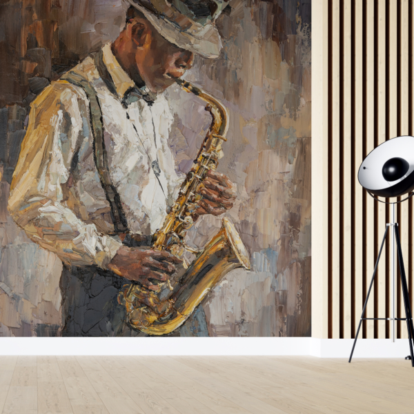 Zidni zidni saksofonist