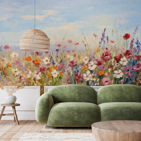 Zidni zidni zid Poljsko cvijeće