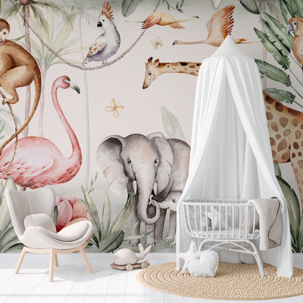 Zidni mural Egzotične životinje