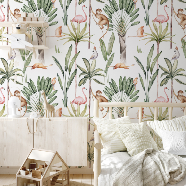 Zidni zidni zid s egzotičnim uzorkom