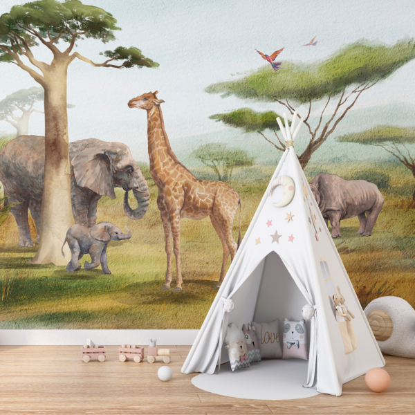 Zidni mural Animal Safari
