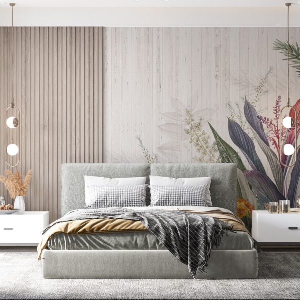 Zidni mural Buket plavog lišća