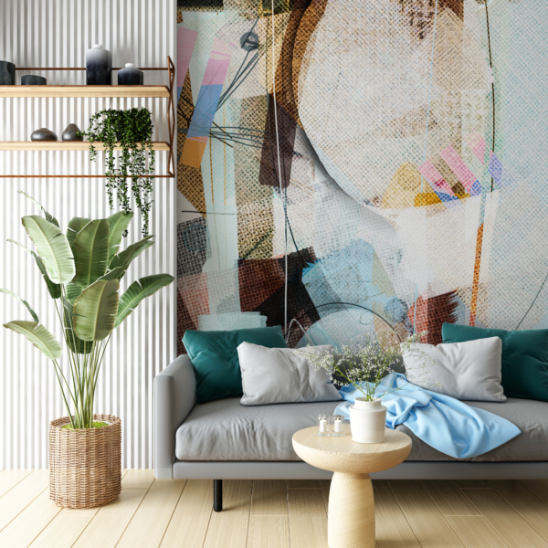 Apstraktni zidni zid od tkanine