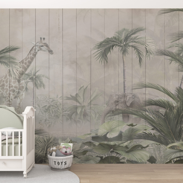 Zidni mural Afrika u magli