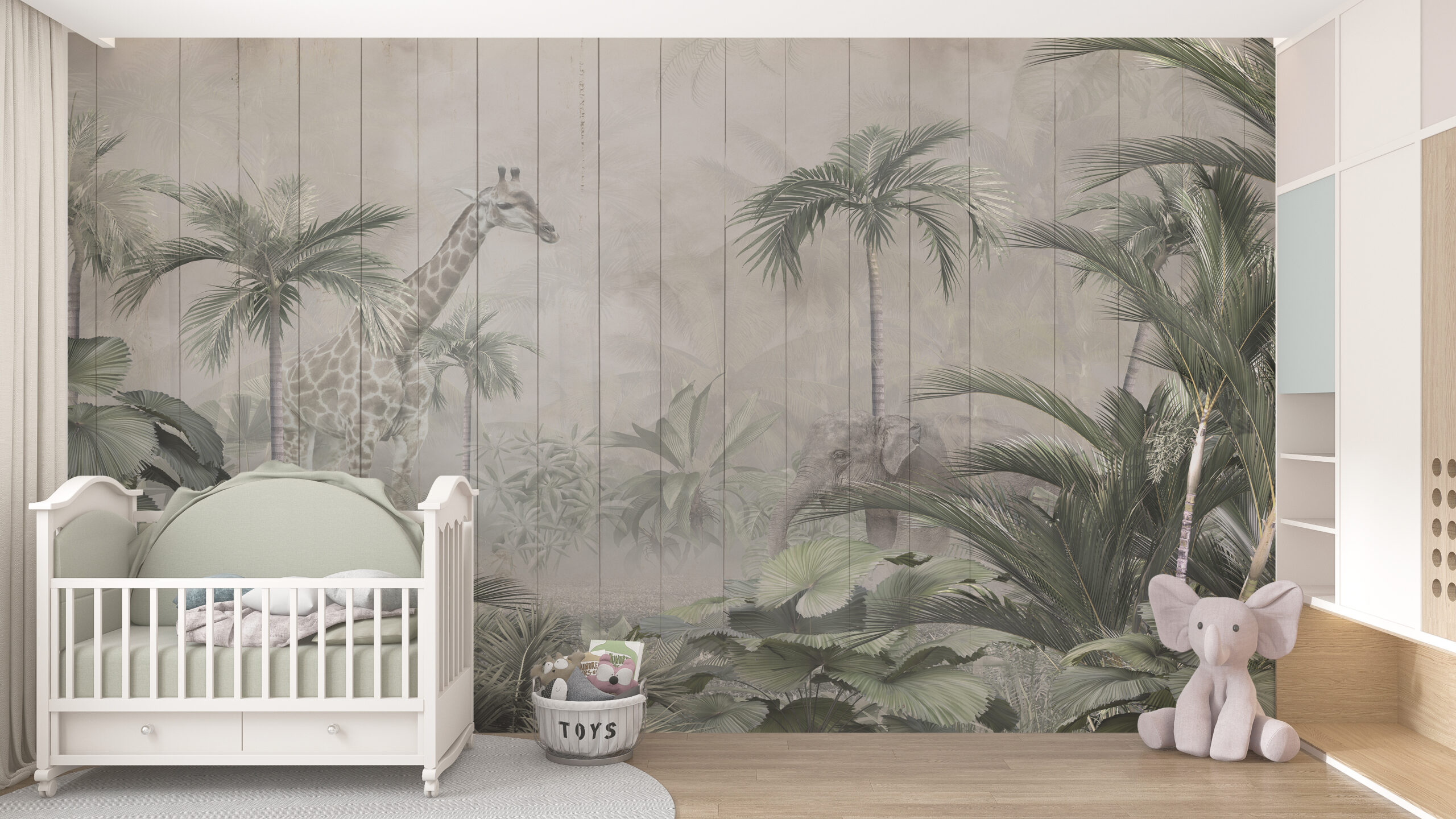 Zidni mural Afrika u magli