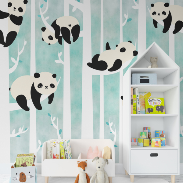 Zidni mural Bamboo Bears