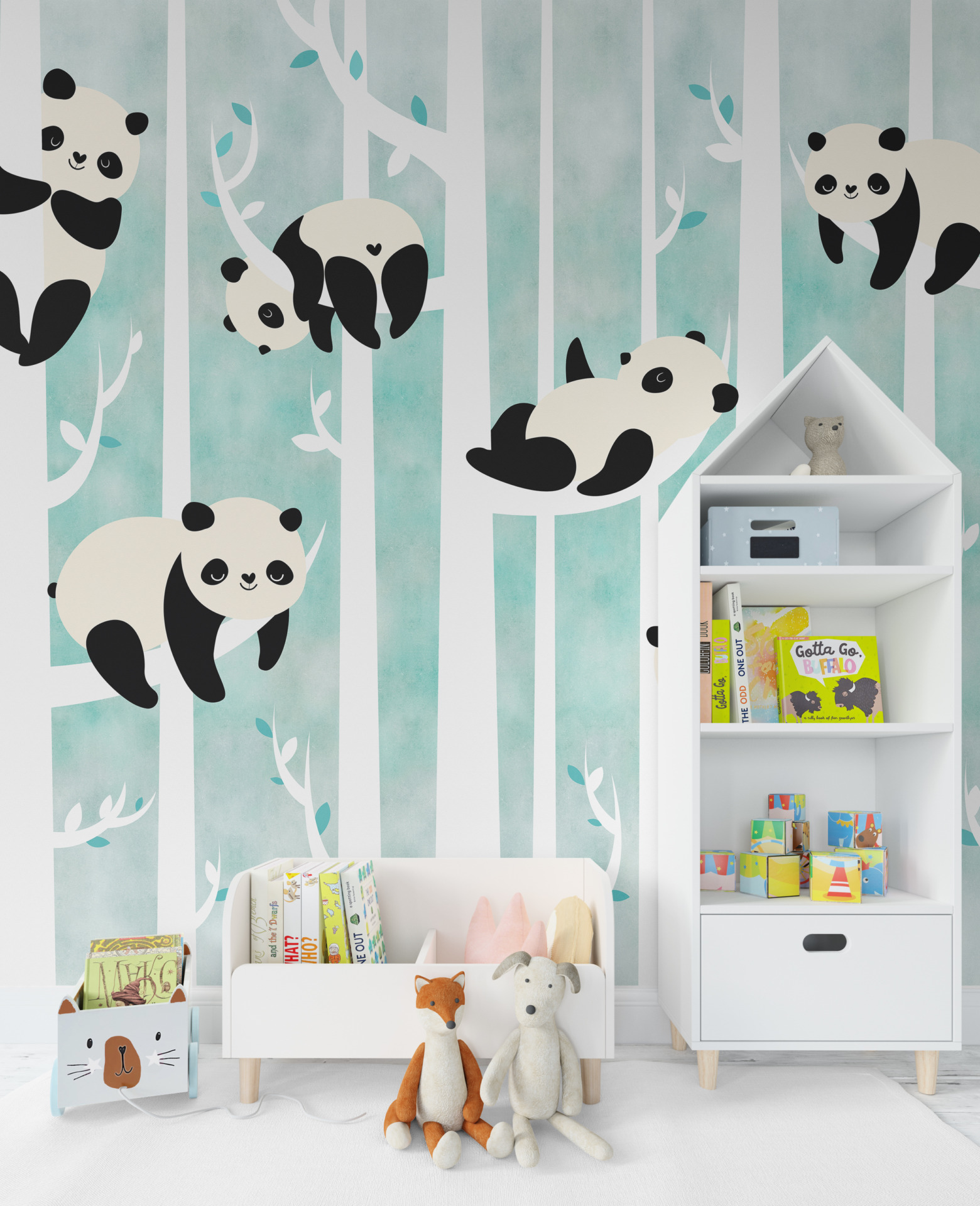 Zidni mural Bamboo Bears