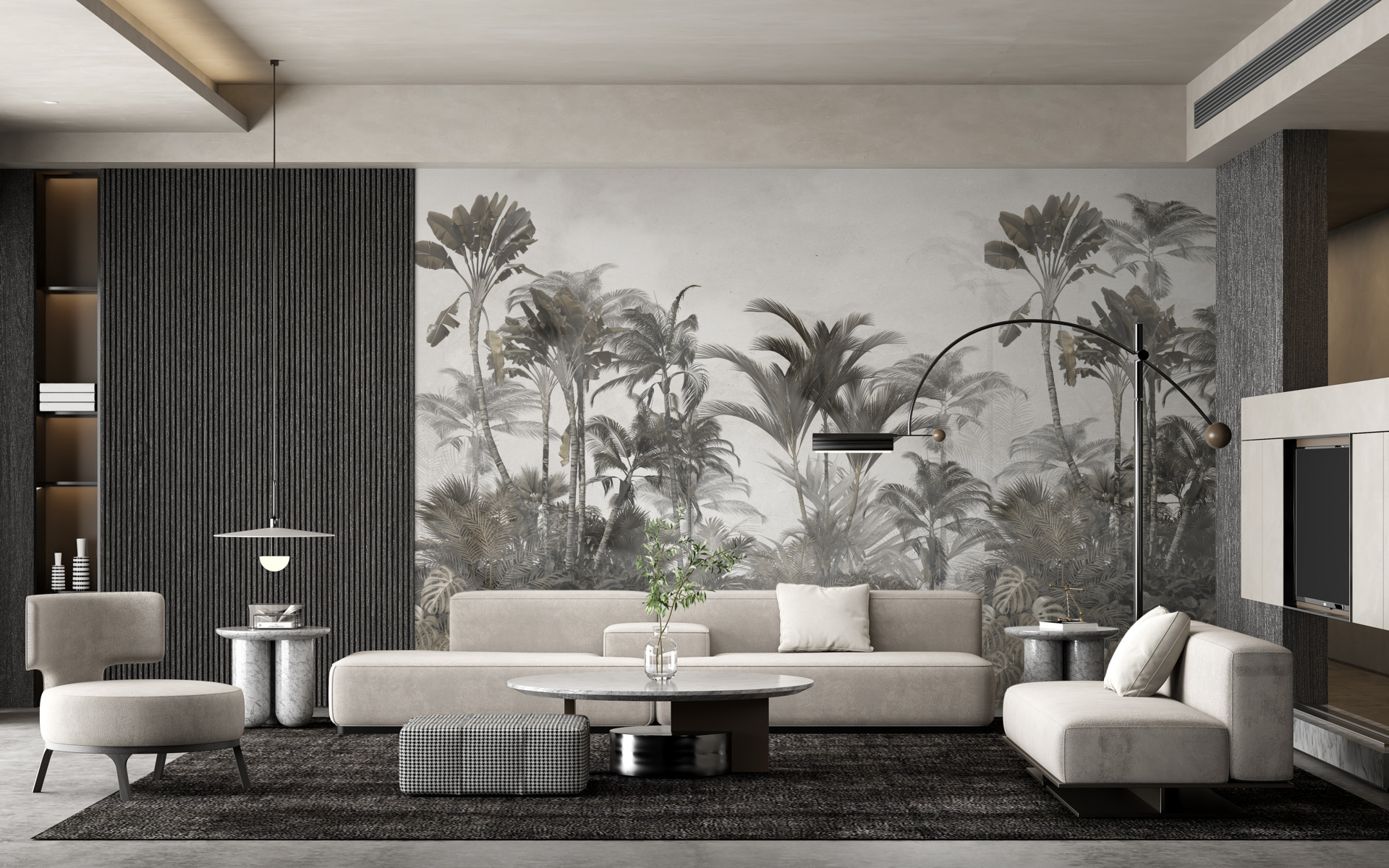 Bezbojni zidni zid džungle