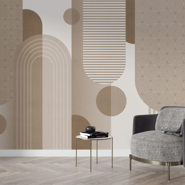 Zidni mural Beige Geometry
