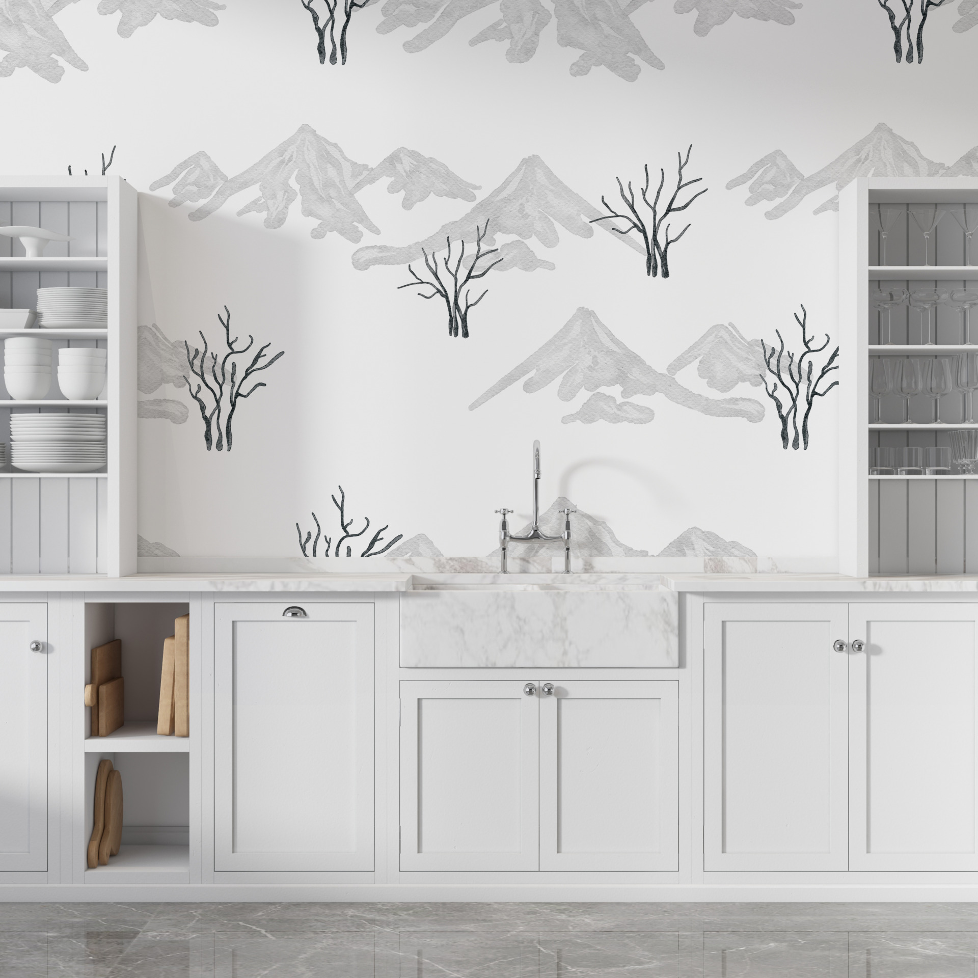 Zidni mural Bijele planine