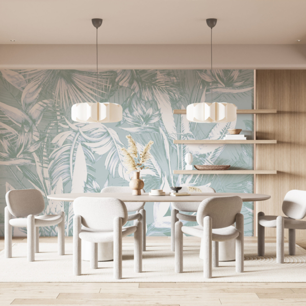 Zidni zid Bijelo cvijeće