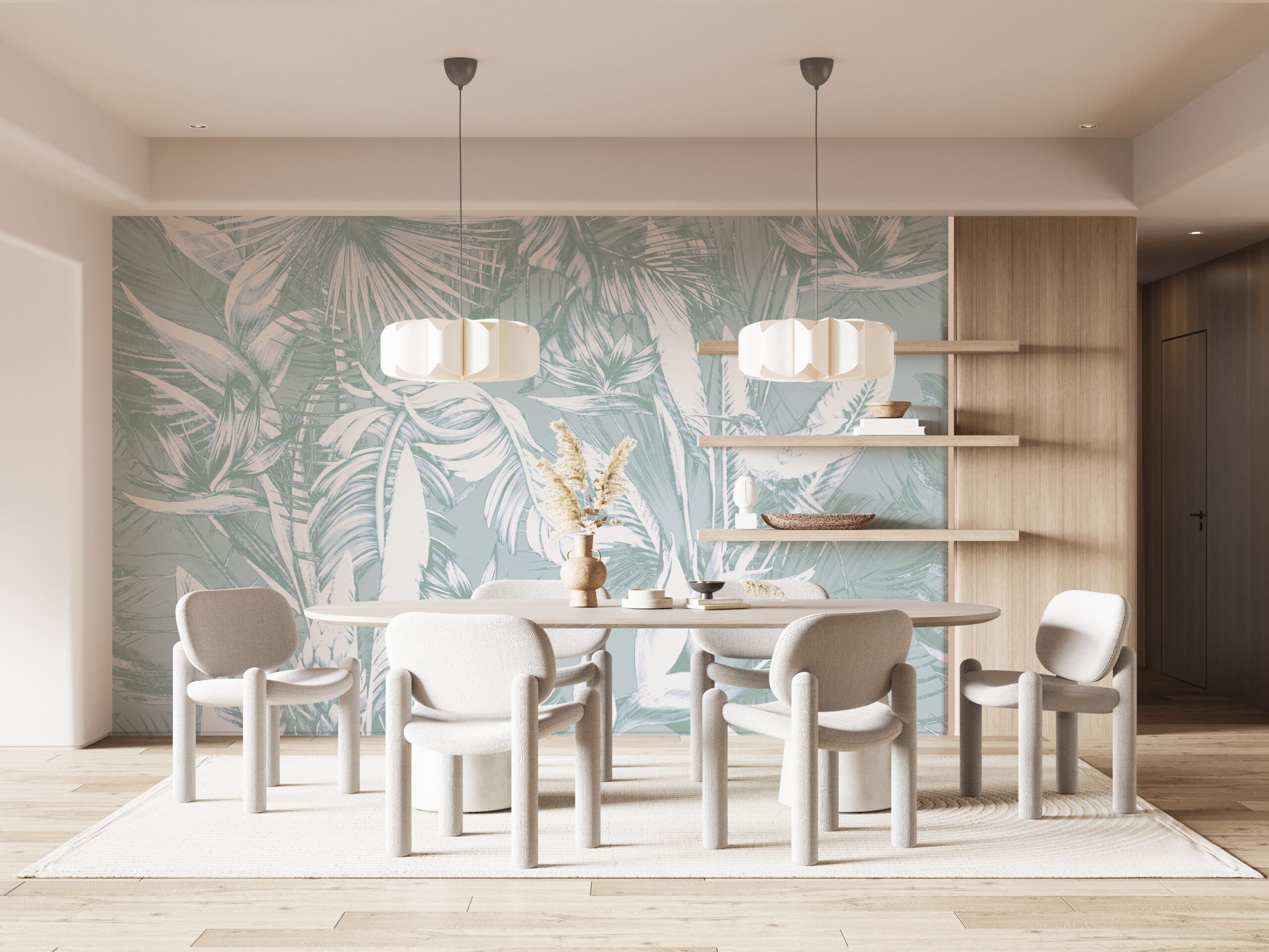 Zidni zid Bijelo cvijeće