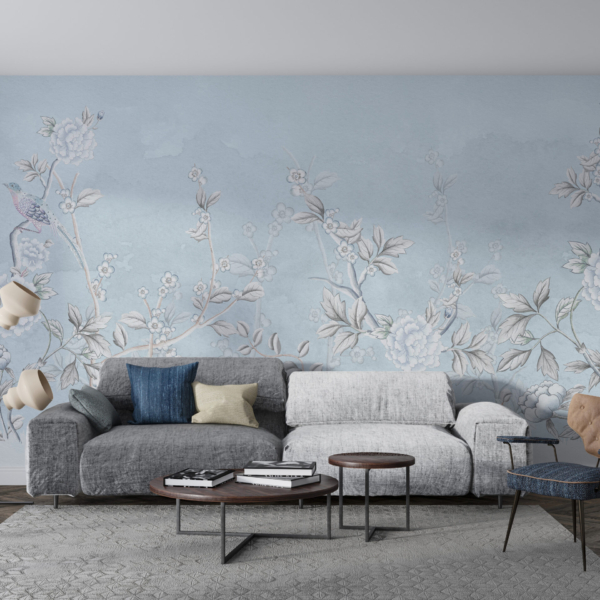 Zidni zid Bijelo cvijeće