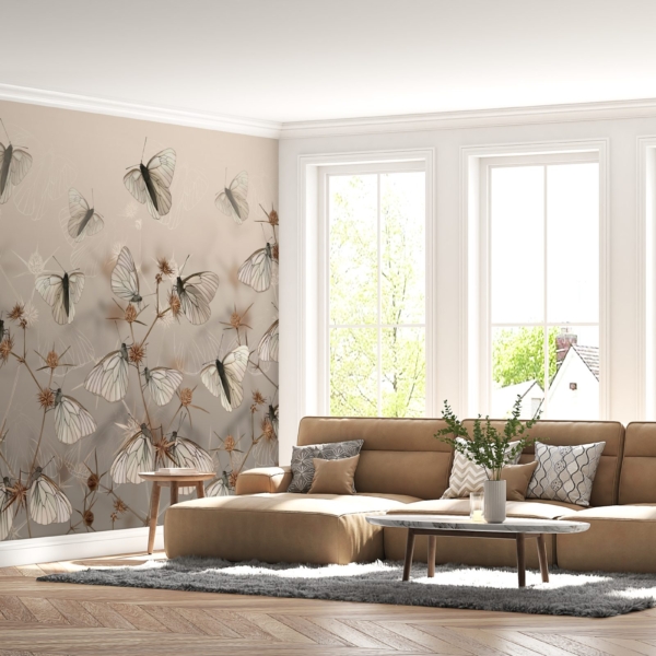 Zidni zidni zid Bijeli leptiri