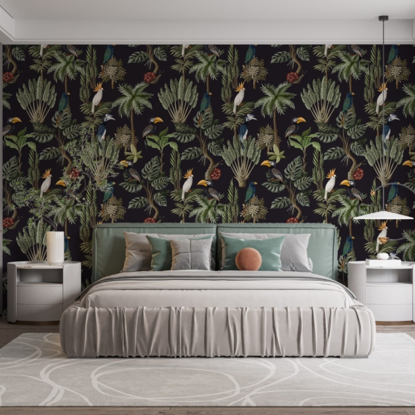 Zidni mural Bijele papige