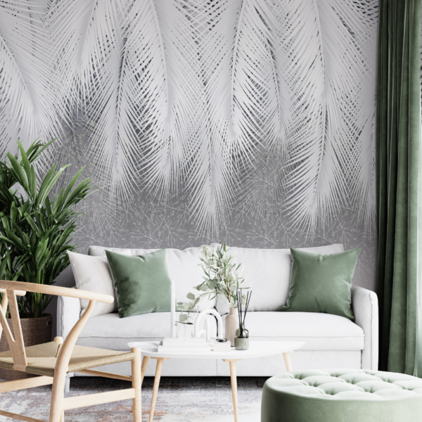 Zidni mural White Feathers