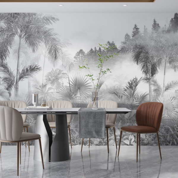 Zidni mural Bijela u džungli