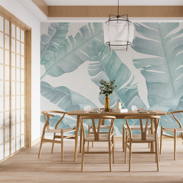 Zidni mural Blue Feathers