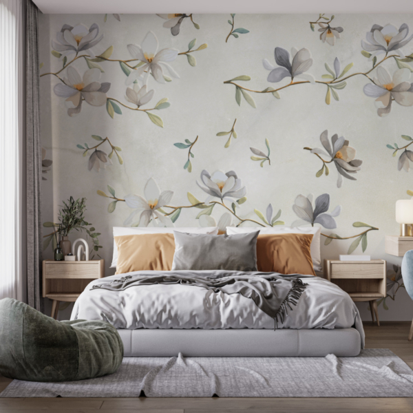 Zidni mural Plavo proljetno cvijeće